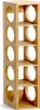 A tall, narrow wooden wine rack with circular openings for bottles. Náhľad obrázku produktu