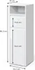 A white cabinet with dimensions indicated by measurement lines and text. Produktbild-Vorschau
