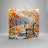 Bild auf Leinwand - Leinwandbild - Path Bench Herbst Frau - Produktbild-Vorschau 3