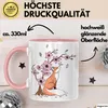 Fuchs Tasse Geschenk Fox Japanese Kirschblüte Blume Vintage Produktbild-Vorschau 3