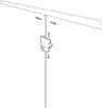 An illustration showing how to use a picture hanging hook system. Podgląd zdjęcia produktu