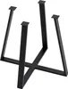 A black metal table base with four legs and a crossbar. Produktbild-Vorschau