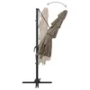 vidaXL Parasol avec mât en aluminium 4 couches Taupe Voir les images du produit 10