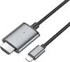 Kabel HOCO Lightning do HDMI 1080p UA27 2m stalowo-szary Podgląd zdjęcia produktu 6