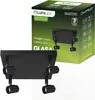The image shows a black spotlight lamp and its packaging. Voir les images du produit