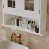 Wäscheschrank Hängend Weiss 2 Türen Glas Wand Loft Regale Produktbild-Vorschau 5