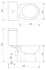 WC kompakt Tetra z wirowym systemem spłukiwania, deska Podgląd zdjęcia produktu 5
