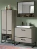 Bad Hochschrank "Scana" Sand schwarz Badschrank 2-türig 59 Produktbild-Vorschau 11