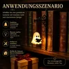 Geisterlampe LED Halloween, 3er Set Metall Dekolampen, Produktbild-Vorschau 5