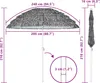 vidaXL Ombrellone da giardino naturale 205 x 205 x 210 cm Anteprima dell’immagine prodotto 4