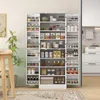 HOMCOM Armoire de cuisine buffet cuisine vaisselier meuble Voir les images du produit 2
