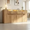 STILVORA Sideboard mit gehärteter Glasplatte, Kommode mit 2 Produktbild-Vorschau 4