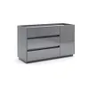 Kommode Teo – 3 Schubladen & 1 Tür – Grafit – 120×73×47 cm Produktbild-Vorschau 1