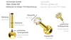Ohrpiercing Titan Ohrpiercing mit Innengewinde EINGEFASSTER Produktbild-Vorschau 3