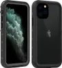 A product shot of an iPhone 11 Pro Max in a black protective case, shown from the front and back. Produktbild-Vorschau