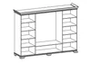 Furniture24 Šatní skříň Kora KS3 Šatní skříň se 4 dveřmi, 2 Náhled obrázku produktu 2