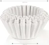Close-up of white paper coffee filters with dimensions indicated. Produktbild-Vorschau