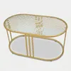 Table Basse Antalia - Structure Dorée Élancée Et Plateau Voir les images du produit 14