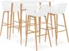 vidaXL 5 tlg. Bar Set Weiß - Bar-Set - Bar-Sets - Bartisch Produktbild-Vorschau 2
