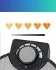 A close-up of a waffle maker's control panel and a row of heart-shaped waffles. Náhľad obrázku produktu