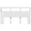 The Living Store LED-Kopfteil mit Ablagen Weiß 180x17x102 Produktbild-Vorschau 7