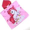 FEBE Badeponcho Kinder Einhorn Badetuch Mit Kapuze Produktbild-Vorschau 1