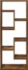 A wooden shelf unit with multiple compartments. Anteprima dell’immagine prodotto