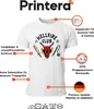 HELLFIRE CLUB Demon Skull Horns D20 Flaming Sword Maglietta Anteprima dell’immagine prodotto 4