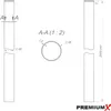 PremiumX Antennenmast 2m Ø 48mm Stahl SAT Mast Rohr Produktbild-Vorschau 4