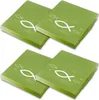 itenga Servietten Fisch GRÜN Weiß 30 x 30 cm 3-lagig 80 Produktbild-Vorschau 1