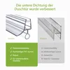 Comparison of two types of shower door seals, highlighting the features of 'Our' product versus 'Others'. Podgląd zdjęcia produktu
