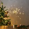 LED Stern Feuerwerk - Dekoleuchte - stehend - 90 warmweiße LED - H: 50cm - Timer - Batterie - gold Produktbild-Vorschau