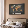 Italienischer Leinwand Leinwandbild - World Map: Secrets of Produktbild-Vorschau 5