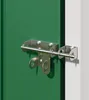 A close-up of a metal latch on a green door. Anteprima dell’immagine prodotto
