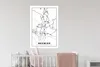 MuchoWow® Wandtattoo Wandsticker Wandaufkleber Stadtplan - Produktbild-Vorschau 5