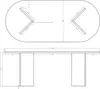 Selsey OVO - Esstisch oval, Weiß, 90x204 cm Produktbild-Vorschau 4