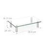 Relaxdays Bildschirmständer Glas, TV Aufsatz, Produktbild-Vorschau 4