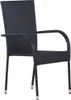 vidaXL Chaises de jardin empilables 2 pcs. Poly rotin noir Voir les images du produit 21