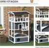 Kočičí domek PawHut, 4 patra, kočičí vila, venkovní bouda Náhled obrázku produktu 4