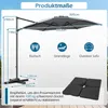 Slnečník COSTWAY 300 x 300 cm, slnečník s kľukou, otočný o Náhľad obrázku produktu 3