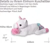 TE-Trend Kuscheltier Einhorn 120cm XXL Regenbogen Produktbild-Vorschau 5