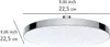 A diagram showing the dimensions of a shower head. Náhľad obrázku produktu