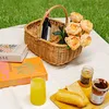 Creative Home Nákupní Košík Proutěný Koš s Uchem Piknikový Náhled obrázku produktu 7
