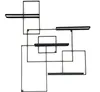 A black metal wall-mounted wine rack with a geometric design. Náhľad obrázku produktu