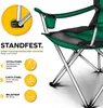 TRESKO Campingstuhl Grün faltbar bis 150 kg | Angelstuhl Produktbild-Vorschau 3
