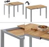Collage showing an extendable dining table in different states of extension and close-up views. Anteprima dell’immagine prodotto