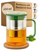 Cosumy Teetasse mit Deckel und Sieb 450ml Grün Produktbild-Vorschau 1