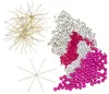 A collage of craft supplies, including wire star bases and beads. Produktbild-Vorschau