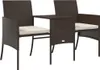 vidaXL 2-Sitzer-Gartensofa mit Tisch & Hocker Poly Rattan Produktbild-Vorschau 4