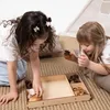 Montessori Holztablett aus Birkensperrholz mit 5 Zellen für Produktbild-Vorschau 7